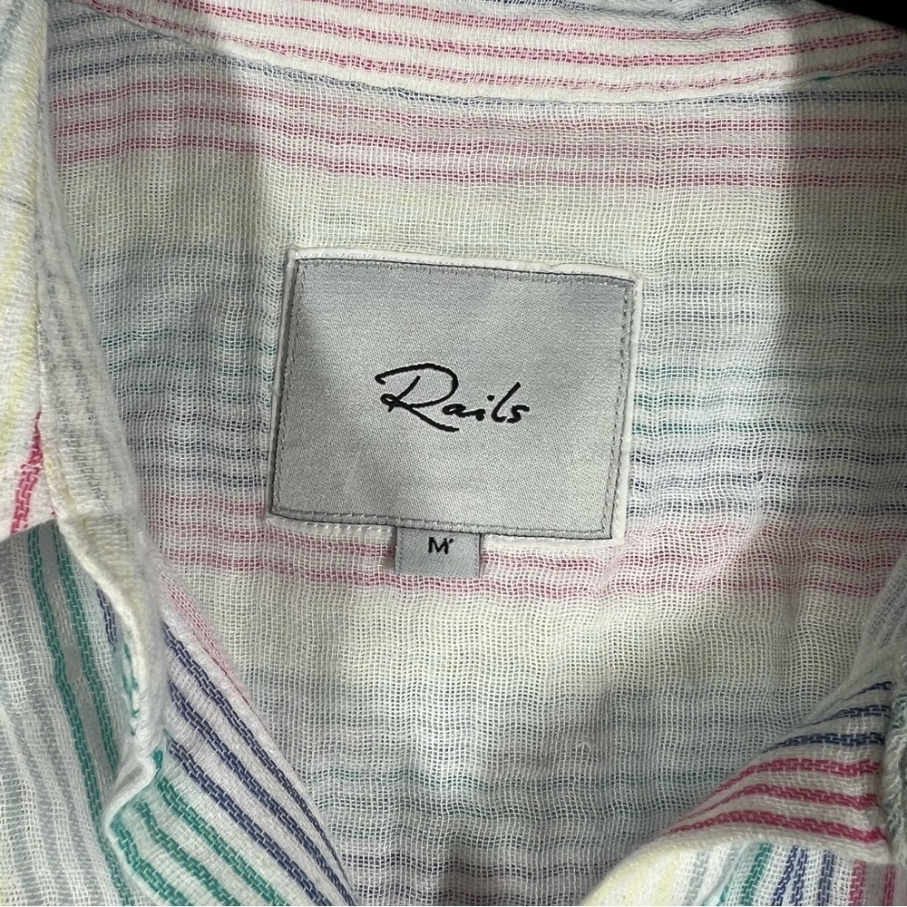 Rails Ellis Stripe Button Down‎ Cotton Top - image 3